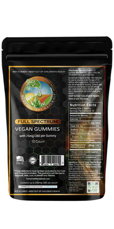 vegan gummies pouch